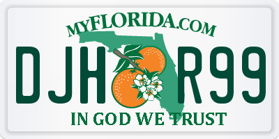 FL license plate DJHR99