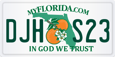 FL license plate DJHS23