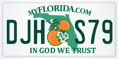 FL license plate DJHS79