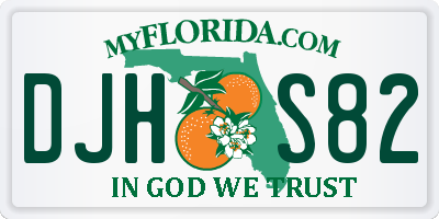 FL license plate DJHS82