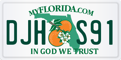FL license plate DJHS91