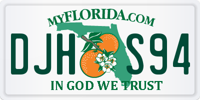 FL license plate DJHS94