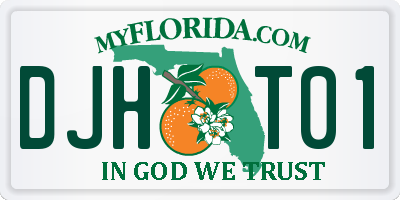 FL license plate DJHT01