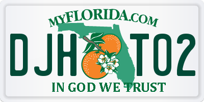 FL license plate DJHT02