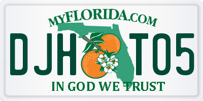 FL license plate DJHT05