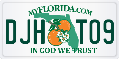 FL license plate DJHT09