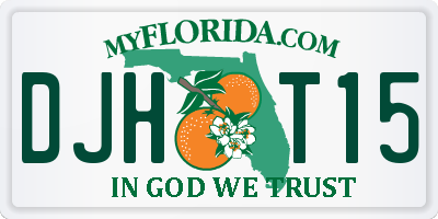 FL license plate DJHT15