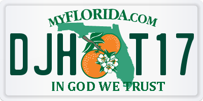 FL license plate DJHT17