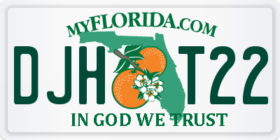 FL license plate DJHT22