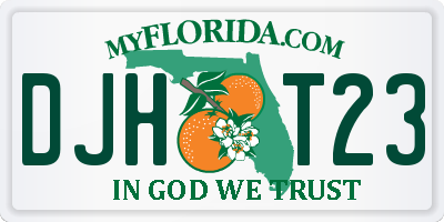 FL license plate DJHT23