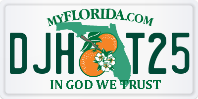 FL license plate DJHT25