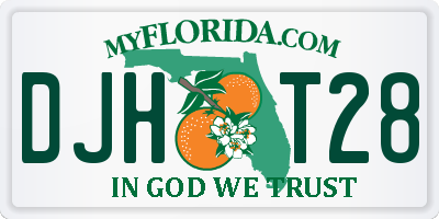 FL license plate DJHT28