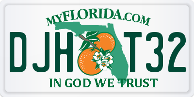 FL license plate DJHT32