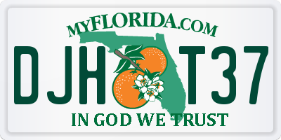 FL license plate DJHT37