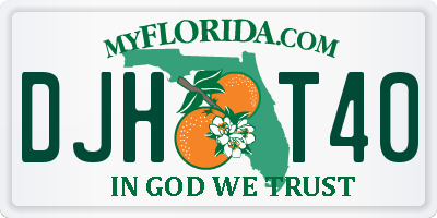 FL license plate DJHT40