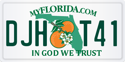 FL license plate DJHT41