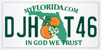 FL license plate DJHT46