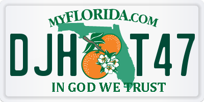 FL license plate DJHT47