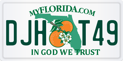 FL license plate DJHT49
