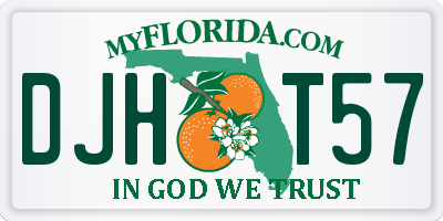 FL license plate DJHT57