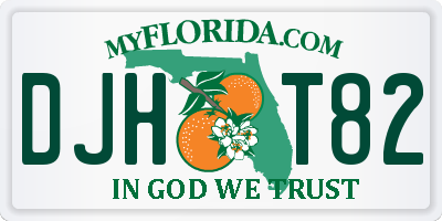 FL license plate DJHT82