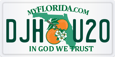 FL license plate DJHU20