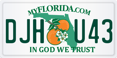 FL license plate DJHU43