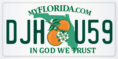 FL license plate DJHU59