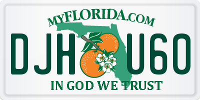 FL license plate DJHU60