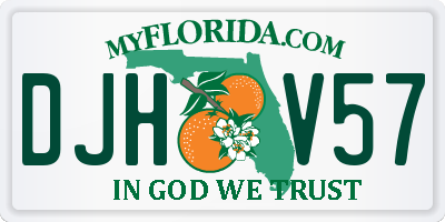 FL license plate DJHV57