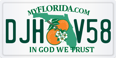 FL license plate DJHV58