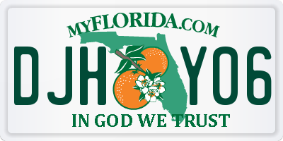 FL license plate DJHY06
