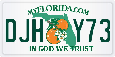 FL license plate DJHY73