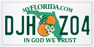 FL license plate DJHZ04