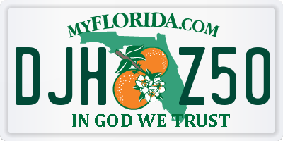 FL license plate DJHZ50