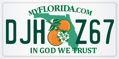 FL license plate DJHZ67