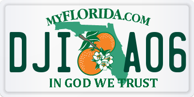 FL license plate DJIA06