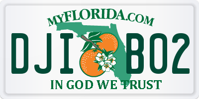 FL license plate DJIB02