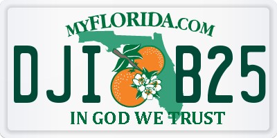 FL license plate DJIB25