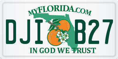 FL license plate DJIB27