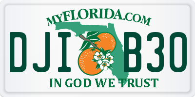 FL license plate DJIB30