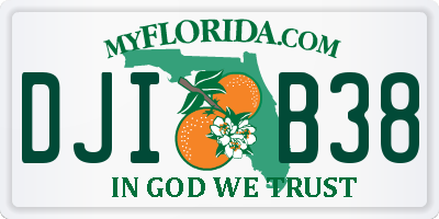 FL license plate DJIB38