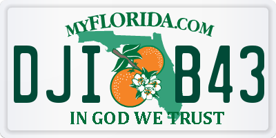 FL license plate DJIB43
