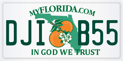 FL license plate DJIB55