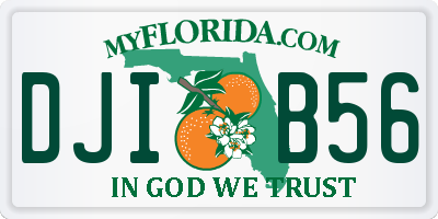 FL license plate DJIB56