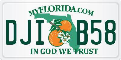 FL license plate DJIB58