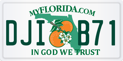 FL license plate DJIB71