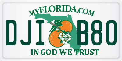 FL license plate DJIB80