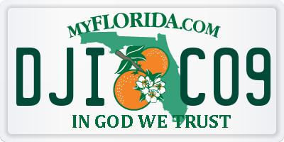 FL license plate DJIC09