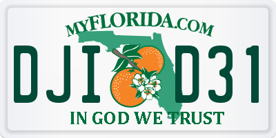 FL license plate DJID31